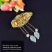 Minkissy Chinese Style Long Tassel Hair Barrette Jade Hair Clip for Women - Light Green | Hanfu Cosplay Hair Accessory - Buy Online on GoSupps.com