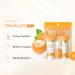 Vitamin C Travel Skincare Set | 4-Pack Face Routine Kit for Teenage Girls & Women | Cleanser Toner Face Cream Sunscreen SPF50 - Perfect Travel Essentials Gift Set - Buy Online on GoSupps.com