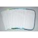 2 Ply 8x8 Inches White Cotton Birdseye Little Wipes Set of 10 Assorted Blues and Greens