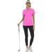 MoFiz Women's Golf Polo Shirt - Rose Red X-Large | Moisture Wicking, 3-Button Placket - Buy Online on GoSupps.com
