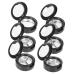 NOLITOY 6pcs Eye Shadow Box Lip Balm Containers Female Empty Eyeshadow Cases Blush Travel Sample Box medium Black