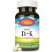Carlson - Super D3 + K2 125 mcg (5000 IU) Vitamin D3 90 mcg Vitamin K2 as MK-7 Bone Support Calcium Absorption 90 Vegetarian Capsules 90 Count (Pack of 1) - Buy Online on GoSupps.com
