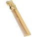 Portable Zinc Alloy Oil Hair Comb - Vintage Gold Beard Comb for Home & Salon Hairdressing - Buy Online on GoSupps.com