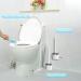 Flexer Silicone Toilet Brush and Holder - Deep Cleaning Rubber Brush for Bathroom - Gray - Buy Online on GoSupps.com