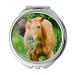 Mirror Travel Mirror agriculture animal brown pocket mirror portable mirror