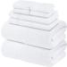 Infinitee Xclusives Premium White Bath Towel Set - 8 Piece 100% Cotton Towel Set - Buy Online on GoSupps.com