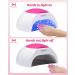 SUNUV 48W UV LED Nail Lamp Gel Nail Light Dryer with 4 Timer Settings for Home Salon - Red - Buy Online on GoSupps.com