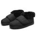 Womens Warm Wide Width Diabetic Shoes Adjustable Closures Slippers Comfortable Orthopedic Shoes Easy On Off for Elderly Wide Swollen Feet Arthritis 9 Black