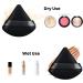 10pcs Triangle Velour Makeup Puffs for Loose Powder - White - Buy Online on GoSupps.com