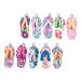 HOMSFOU 10pcs Polymer Clay Slippers Decked Accessories Summer Accessories Jewelry Accessories Summer Slippers Pendant Charms Summer Decor Keychain Charms Bracelet Necklace Soft Clay