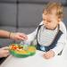 Vicloon Baby Suction Plate with Spoon and Fork - Non Slip Silicone Plate for Toddler Self Feeding - Green - Buy Online on GoSupps.com