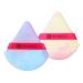 2 Pcs Powder Puff Triangle Powder Puffs for Pressed Powder Loose Powder Cosmetic Foundation Reusable Velvet Powder Puff with Strap for Wet Dry Dual-use Facial Sponges Cleansing Beauty Make-up Tools Gradient colours 2pcs