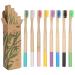 Limewie 8 Pack toothbrush wood toothbrush 100% organic natural colorful wood toothbrush sustainable biodegradable wood toothbrushes