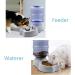 Zcaukya Automatic Cat Feeder & Water Dispenser Set - 1 Gal x 2 Gravity Dog Water Fountain & Pet Food Feeder (Grey) - Buy Online on GoSupps.com