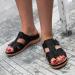 Monerffi Women's Outdoor Sandals - Vintage Anti-Slip Beach Slippers Breathable Lightweight Open Toe Platform 44/45 EU - Black - Buy Online on GoSupps.com