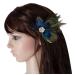 Bohemian Peacock Feather Hair Clip - Elegant Wedding Hair Accessory (Style 3) - Buy Online on GoSupps.com