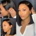 Hibaby 8 Inch Short Bob Human Hair Lace Front Wig for Black Women - Brazilian Virgin Hair, Deep Parting, Natural Color, Pre Plucked with Baby Hair - Glueless - Buy Online on GoSupps.com