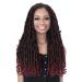 New Butterfly Locs Crochet Hair with Curly End 20inch Goddess Locs Crochet Hair 6 Packs Natural Black Pre-Looped Braids for Black Wome (20inch T/BUG) 20 Inch T/BUG
