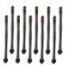 Tosssper 10 piece makeup brush eyes shadow applianter beauty tools for double -headed brush black pole eyelashes cosmetic tools