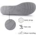 Git-up Women's Memory Foam Slippers with Arch Support - Adjustable Diabetic Open Toe House Slippers - Grey - Size 9.5-10.5 - Buy Online on GoSupps.com
