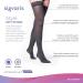 SIGVARIS Women's Soft Opaque Thigh-Highs 840 - 30-40mmHg Compression Closed Toe Grip Top - Small Long - Black - International Shipping Available - Buy Online on GoSupps.com