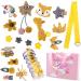 Hair clips set girls NALCY hair clips set hair accessories hair clips set 24 pieces hair clip with box for baby girls yellow