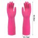 COMNICO 15-inch Extra Long Rubber Cleaning Gloves - Waterproof Non-Slip Reusable for Kitchen & Bathroom - Dishwashing, Bleaching - 1 Pair (Red or Green) - Grippy Latex Supplies - Buy Online on GoSupps.com