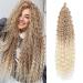 Deep Twist Crochet Hair Waterwell Twist Hair bundle synthetic curly braided hairstyle hair extension ombre kinky curl braided hair part 22 inch 3 packs 22inch 27/613#