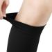 Ruilogod 1 Pair Size M Black Warm Elastic Calf Compression Sleeves Lower Leg Shaper Bands Wrap Stockings - Buy Online on GoSupps.com
