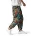 Men's Floral Paisley Print Harem Pants - Casual Cotton Streetwear for Hippie Yoga - Size Large - Buy Online on GoSupps.com