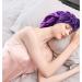 Arqumi Silk Bonnet 2PCS for Sleeping - Adjustable Satin Sleep Cap for Long Curly Hair - Black & Purple - Buy Online on GoSupps.com