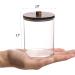 Tbestmax Qtip Apothecary Jar Set - 3 Pack with Brown Wooden Lids | Ideal for Cotton Swabs Storage - Shop Internationally! - Buy Online on GoSupps.com