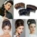 Chun Invisible Fluffy Hair Pad - 10cm Dark Brown Synthetic Hair Clip for Women's Braids & Hair Styling Tools - Buy Online on GoSupps.com