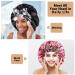 2pcs Large Silk Bonnets with Tie Band for Sleeping Curly Hair - A-black & Rose Gold - Buy Online on GoSupps.com