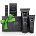 Tiege Hanley Men's Skin Care Gift Set | 4 Products | Face Wash, Moisturizer w SFP, Lip Balm w SPF and a Bonus Travel Size Lightly Exfoliating Bar Soap | Uncomplicated Skin Care Routine 4 Piece Set