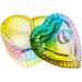 Nails Art Glass Dappen Dish Crystal Glass Dish Nails Art Dappen Dish With Lid Heart Shaped Liquids Crystal Cup F - Buy Online on GoSupps.com