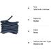 Marine Grade Double Braided Nylon Dock Line 3/8 x 20 ft w/ Eye Splice - Navy - Buy Online on GoSupps.com