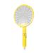 Fly Swatter Electric | USB Rechargeable Electric Mosquitoes Swatter | Foldable Fly Swatter Racket 3000 Volts Fly for Buggs Fly Killers for Travel Outdoor Camping (Yellow)