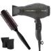 Turbo Power 3900 Hair Dryer Ionic Professional Black Twin Turbo Blower Advanced Comes with Brush