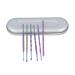 6 Pcs Ear Wax Removal Tools Ear Wax Removal Kit for Home Travel Stainless Steel Ear Pick Ear Removal Kit with Brush and Storage Box(Multi Color) Multicolor