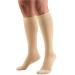 Truform 15-20 mmHg Compression Stockings for Men and Women Knee High Length Closed Toe Beige Large Beige Large (1 Pair)