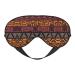 African Mud Cloth Tribal Print Unisex Sleep Eye Mask Soft Comfort Eye Shade Cover for Travel/Yoga/Shift Work Black