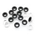 CRAFTMEMORE 100pack 3/16" ID Colored Eyelets Grommets with Washers 5mm Aluminium Eyelet for DIY Craft, Shoes, Bead Cores, Clothes, Leather, Canvas (Black) 3/16 Inch (5mm) ID Black