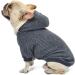 Meioro Gray Dog Hoodie Sweater - Warm Winter Pet Clothing for French Bulldogs & Puppies (3XL) - Buy Online on GoSupps.com
