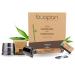 BOOpan Premium Razor Hobel Women with Stand and Bamboo grip Sustainably including 5 razor blades - razor set for a safe and gentle shave - closed comb including eBook metalgun -chrome