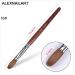 Alexnailart 2pcs Kolinsky Sable Nail Brush Combo with Red Wooden Handle - 12# & 16# Acrylic Brush for Nail Art Pen and Acrylic Powder Manicure Design - Buy Online on GoSupps.com