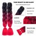 Shangxiu Ombre Red Braids Extensions | 24 Inch Kanecalon Hair - 6 PCs for Women - Buy Online on GoSupps.com