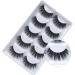 5 Pairs 3D False Eyelashes Faux Mink Fake Eyelashes Handmade Thick Nature Fluffy Long Lashes Reusable for Makeup - Buy Online on GoSupps.com