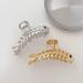 Gold Fish Bone Hair Claw Clip - Nonslip Vintage Hair Accessory for Women (B-silver) - Buy Online on GoSupps.com