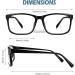 CGID CN12 Glasses | Extra Narrow Slim Rectangle Nerd Clear Glasses in Shiny Black - Perfect for International Shipping - Buy Online on GoSupps.com